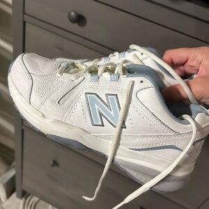 New Balance women White and Blue Sneakers